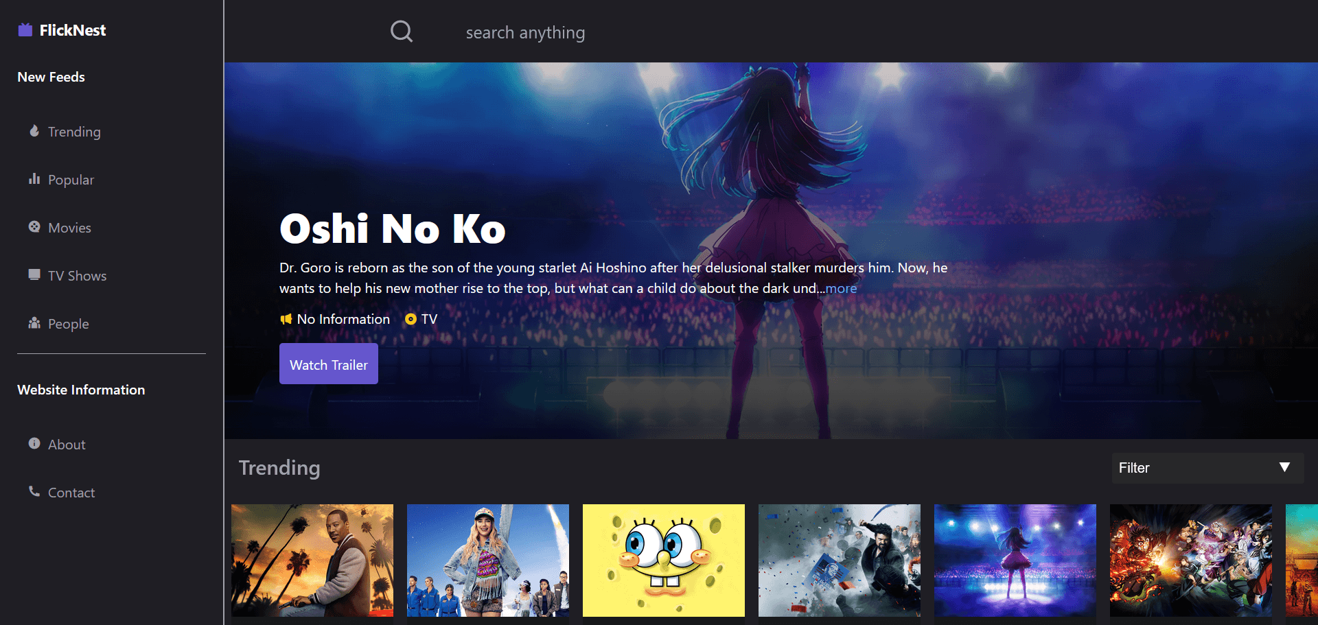 FlickNest Tmdb Website