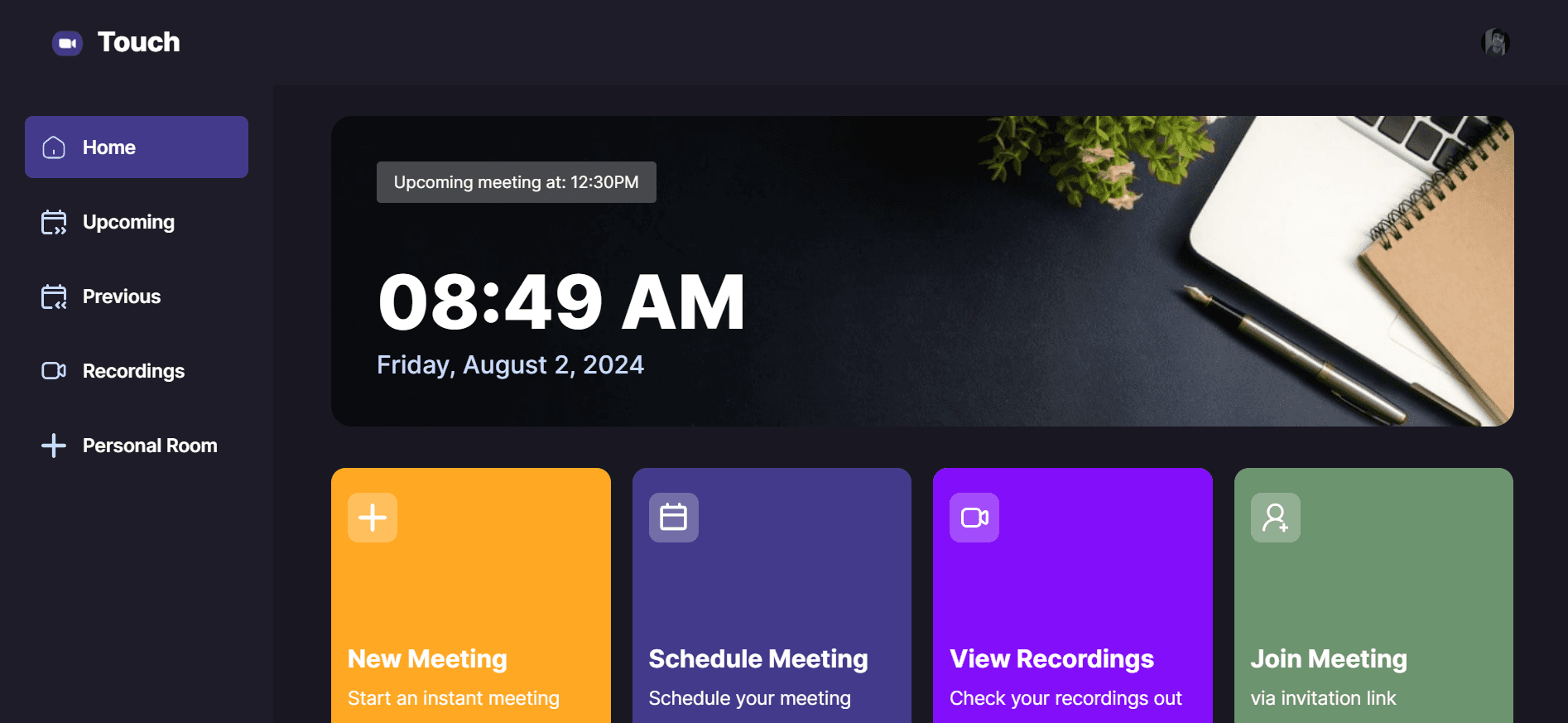 Touch Meetings Website